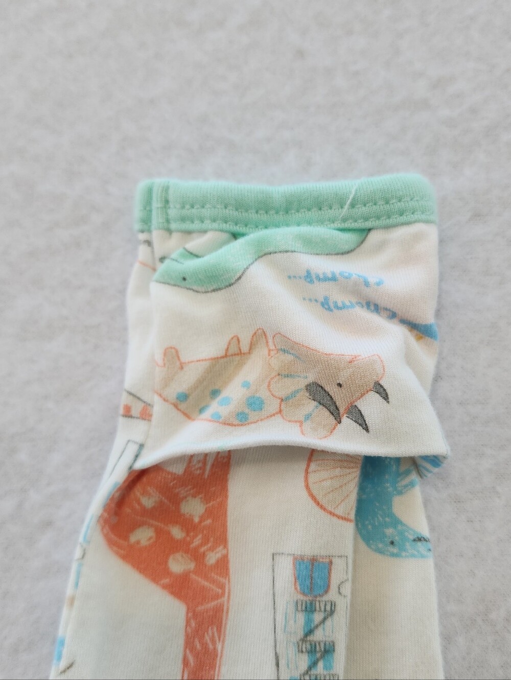 Magnetic Me Dino Print Magnetic Footie Sleeper 3-6 Months Modal Pajamas - Picture 6 of 9
